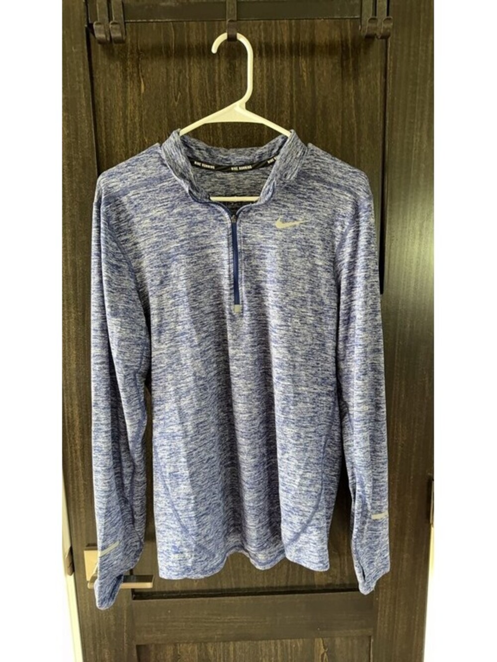 Nike Running Blue Heathered Long Sleeve Half-Zip Top 0033